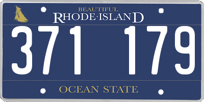 RI license plate 371179