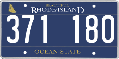 RI license plate 371180