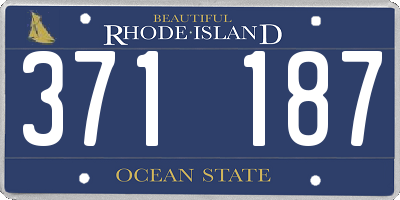 RI license plate 371187