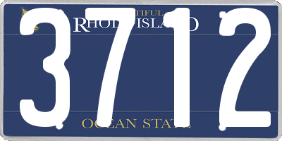 RI license plate 3712