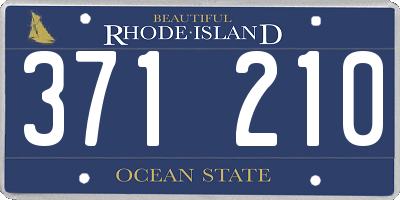 RI license plate 371210