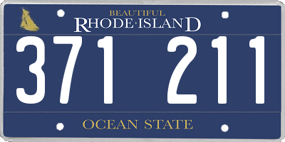RI license plate 371211