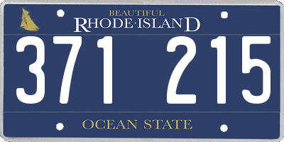 RI license plate 371215