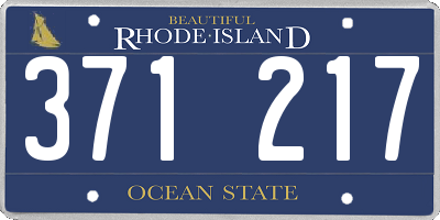 RI license plate 371217