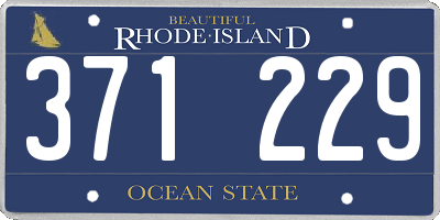 RI license plate 371229