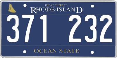 RI license plate 371232