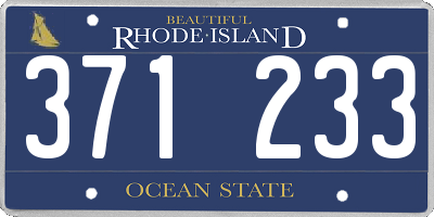 RI license plate 371233