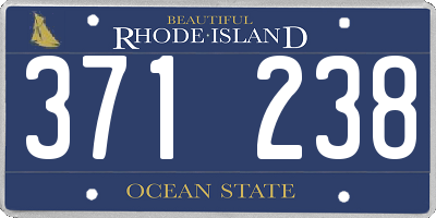 RI license plate 371238
