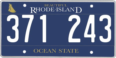RI license plate 371243