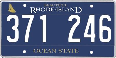 RI license plate 371246
