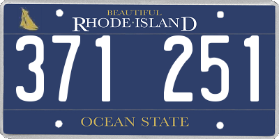 RI license plate 371251