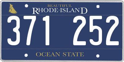 RI license plate 371252