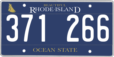 RI license plate 371266