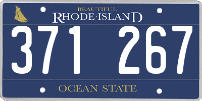 RI license plate 371267
