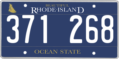 RI license plate 371268