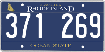 RI license plate 371269