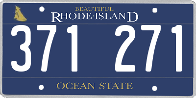 RI license plate 371271