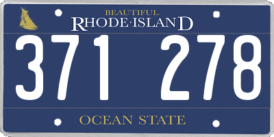 RI license plate 371278