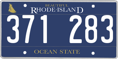RI license plate 371283