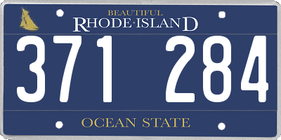 RI license plate 371284