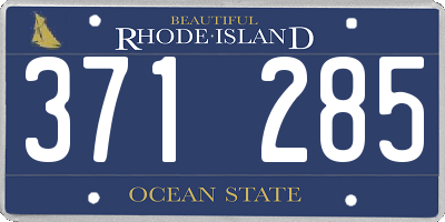 RI license plate 371285