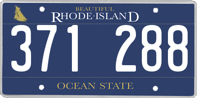 RI license plate 371288