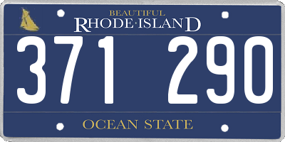 RI license plate 371290