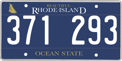 RI license plate 371293