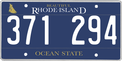 RI license plate 371294