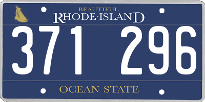 RI license plate 371296