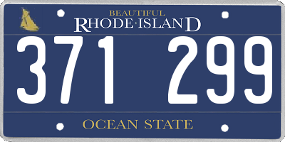 RI license plate 371299