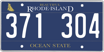 RI license plate 371304