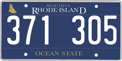 RI license plate 371305