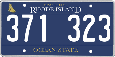 RI license plate 371323
