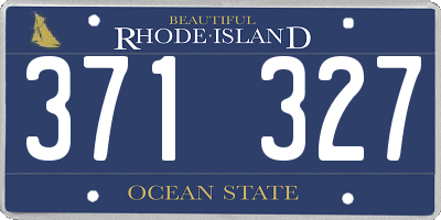 RI license plate 371327