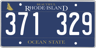 RI license plate 371329