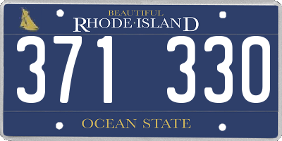 RI license plate 371330