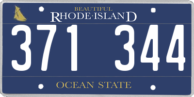 RI license plate 371344