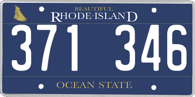 RI license plate 371346