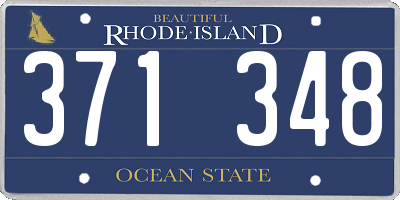 RI license plate 371348