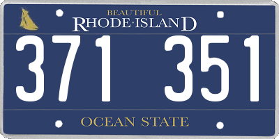 RI license plate 371351