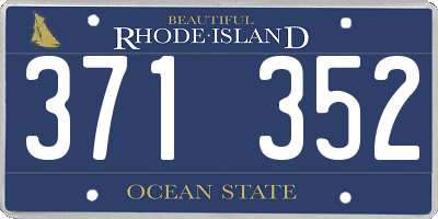 RI license plate 371352