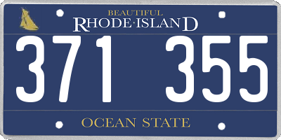 RI license plate 371355