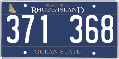 RI license plate 371368