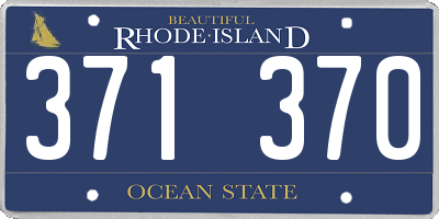 RI license plate 371370