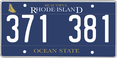 RI license plate 371381
