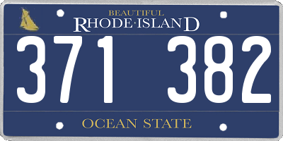 RI license plate 371382