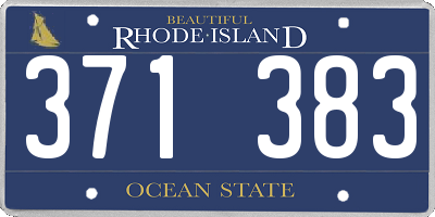 RI license plate 371383