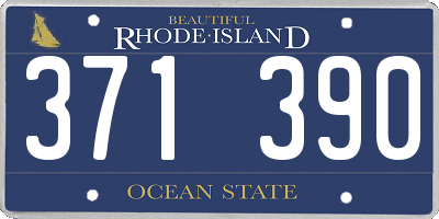 RI license plate 371390