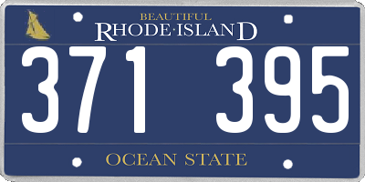 RI license plate 371395